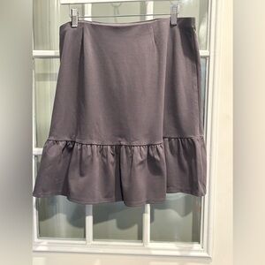 Gilli Ruffle Hem Skirt New With Tags XL Neutral Gray
